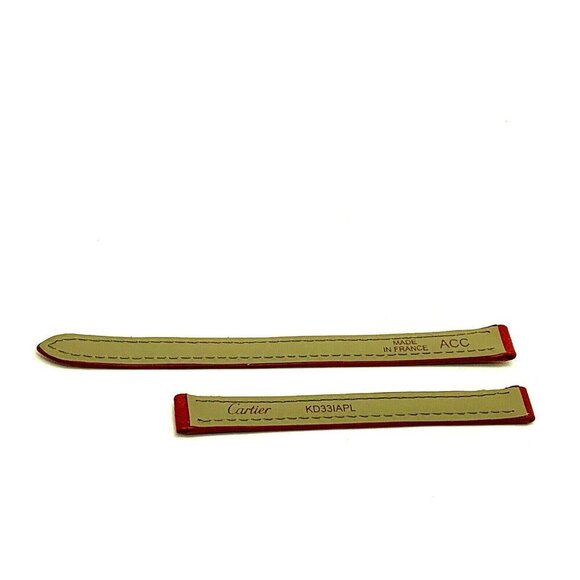 Cartier Women's Watch Replacement Band Red Leather Strap 9.5mm KD33IAPL - Picture 7 of 7